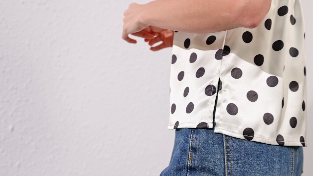 Navonta Womens Strapless Polka Dot Satin Tube Tops Cute Backless